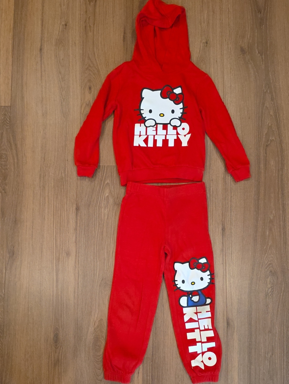 Hello Kitty Red Hoodie and Jogger Set. Size 4/5